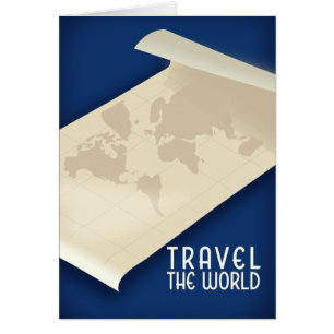 Reise durch die Welt im Vintage-Stil Reiseposter