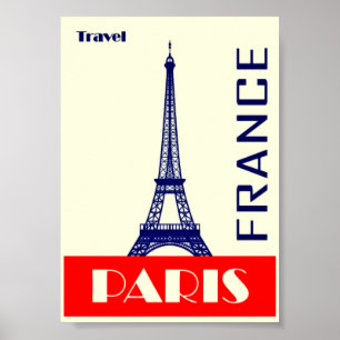 Reise durch Frankreich im Vintage-Stil Poster
