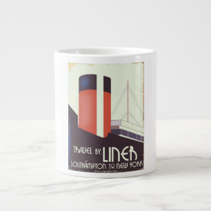 Reise durch Liner - Vintage Reiseplakat Jumbo-Tasse