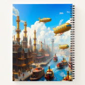 Reise durch Steampunk City Notizblock (Rückseite)
