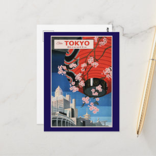 Reise durch Tokio, Japan, Reiseposter, Postkarte