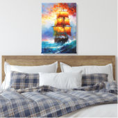 "Reise durch Turbulenzen" Leinwanddruck (Insitu (Schlafzimmer))