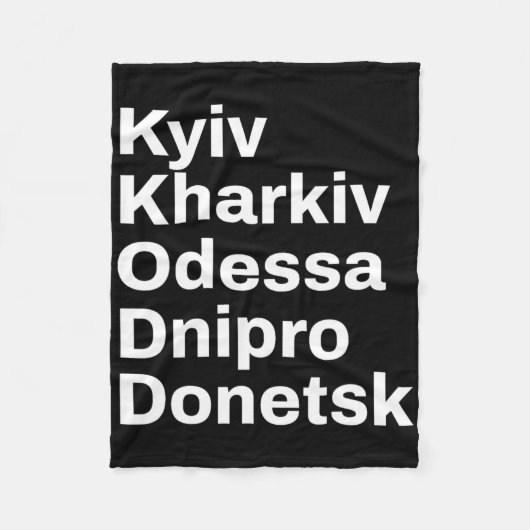 Reise durch ukrainische Städte und Ortschaften Fleecedecke (Vorderseite)