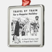 Reise durch Zug-Pennsylvania Eisenbahn Silbernes Ornament (Links)