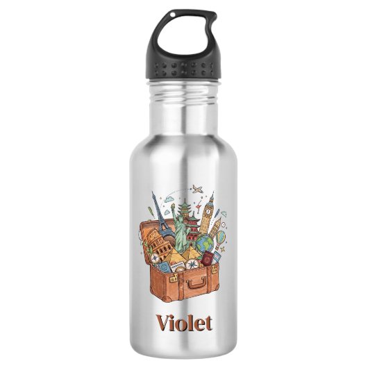 Reise Edelstahlflasche (Vorderseite)