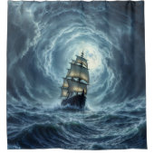 Reise eines Sturmsturms auf dem Schiff Duschvorhang (Vorderseite)