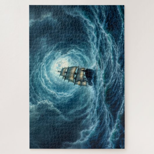 Reise eines Sturmsturms auf dem Schiff Puzzle (Vertikal)