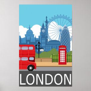 Reise-Eisenbahnplakat des London-Kunstdruckes Poster