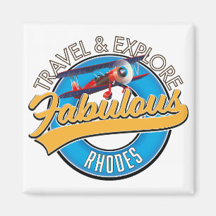 Reise & Entdecke Fabulous Rhodes Logo Magnet