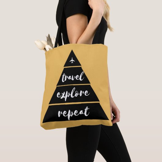 Reise - erforschen Sie - wiederholen Sie Tasche (Von Nahem)
