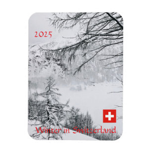 Reise Erinnerung Winter in der Schweiz 2025 Magnet