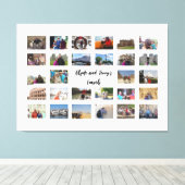 Reise-Erinnerungen Collage 36 X 24 Weißer Hintergr Leinwanddruck (Insitu (Holzboden))