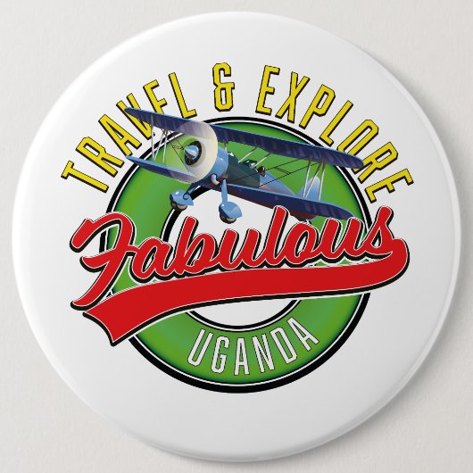 Reise Erkunde das Fabelhafte Uganda Button (Vorderseite)