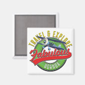Reise Erkunde das Fabelhafte Uganda Magnet (Vorderseite/Rückseite)
