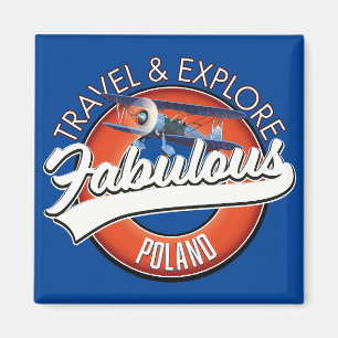 Reise erkunde fantastisches Polen Logo Magnet