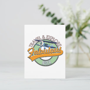 Reise erkunden fantastisches Niger-Logo Postkarte