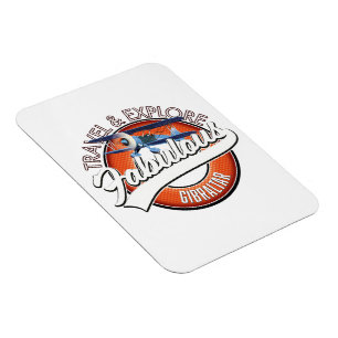 Reise erkunden Sie das fabelhafte Gibraltar-Logo Magnet