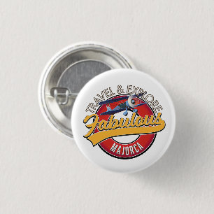 Reise erkunden Sie das fabelhafte Logo von Mallorc Button