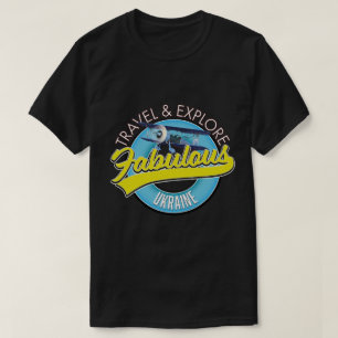 Reise erkunden Sie das fabelhafte Ukraine-Logo T-Shirt