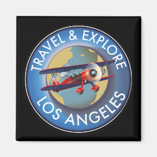 Reise Erkunden Sie das Logo von Los Angeles Magnet