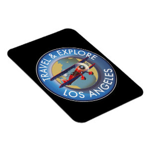 Reise Erkunden Sie das Logo von Los Angeles Magnet