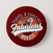 Reise-Erkundung des fabelhaften Monaco Logos Button (Vorderseite)