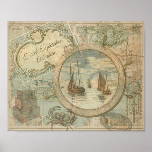 Reise, Erkundung und Abenteuer Poster (Vorne)