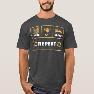 Reise Essen Schlaf und Wiederholung vintage T-Shirt