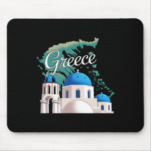 Reise Europa Griechenland Athen Santorin Kreta Gri Mousepad
