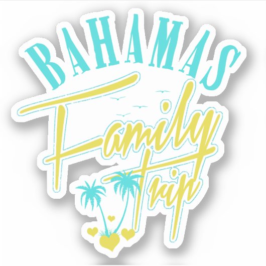 Reise Familie Reise Bahamas Sticker Kreuzfahrt (Vorderseite)