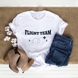 Reise Familienurlaub Schwarz Flug Team Flugzeug T-Shirt