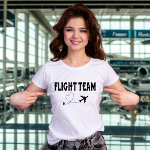 Reise Familienurlaub Schwarz Flug Team Flugzeug T-Shirt