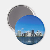Reise-  | Florida - Miami Skyline Magnet (Vorderseite/Rückseite)