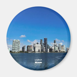 Reise- | Florida - Miami Skyline Magnet
