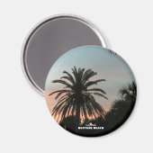 Reise-  | Florida - Neptun Beach Palm Sunset Magnet (Vorderseite/Rückseite)