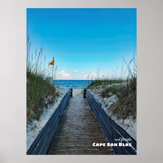 Reise- | Florida - Warnflagge, Cape San Blas Poster (Vorne)