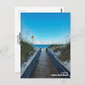 Reise- | Florida - Warnflagge, Cape San Blas Postkarte (Vorne/Hinten)
