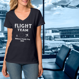 Reise Flug Team Familienurlaub Junggesellinnenabsc T-Shirt