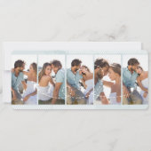 Reise-Flugticket-Hochzeitsfoto Einladung (Rückseite)