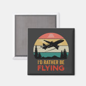 Reise-Flugzeug-Abenteuer Magnet (Vorderseite/Rückseite)