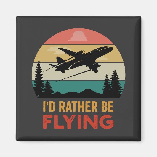 Reise-Flugzeug-Abenteuer Magnet (Vorne)