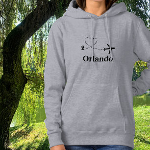 Reise Flugzeug Herz Kondensstreifen und Benutzerde Hoodie