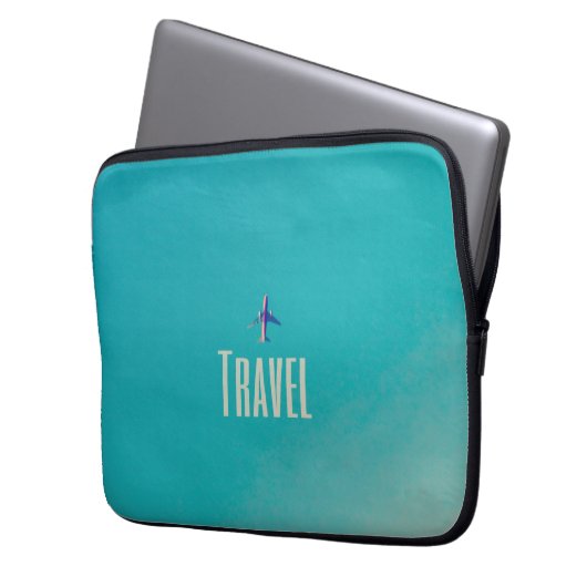 Reise-Flugzeug Laptopschutzhülle (Vorderseite Links)