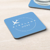 Reise Flugzeugmodus Minimalistischer moderner Luft Getränkeuntersetzer (Linke Seite)