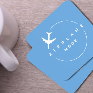 Reise Flugzeugmodus Minimalistischer moderner Luft Getränkeuntersetzer