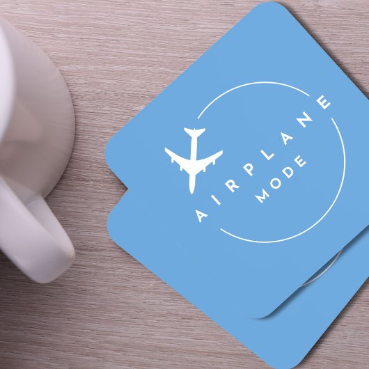 Reise Flugzeugmodus Minimalistischer moderner Luft Getränkeuntersetzer