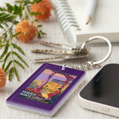 Reise-förderndes Plakat Schlüsselanhänger (Vorderseite rechts)