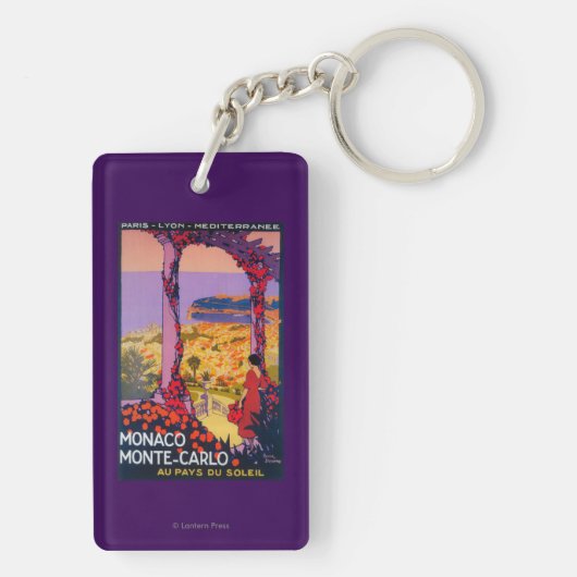 Reise-förderndes Plakat Schlüsselanhänger (Rückseite)