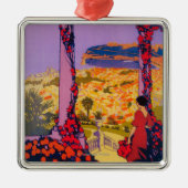 Reise-förderndes Plakat Silbernes Ornament (Vorne)