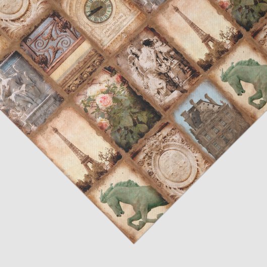 Reise-Foto-Collage Paris Frankreich Seidenpapier (Ausschnitt)